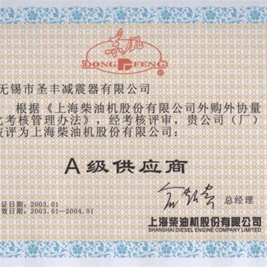 上海柴油机股份有限公司（A级供应商）